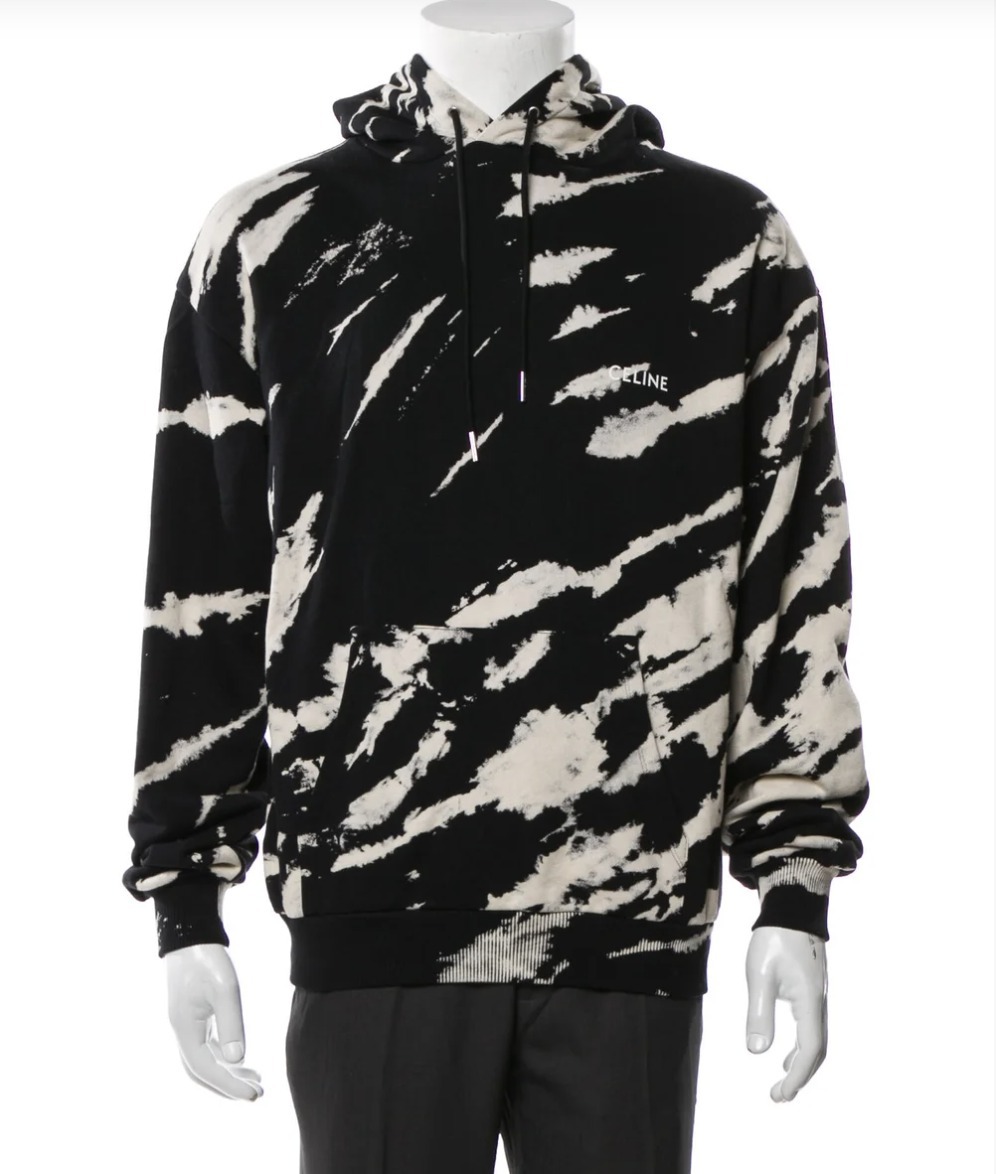 CELINE  |LOOSE TIE-DYE HOODIE IN JERSEY FLEECE