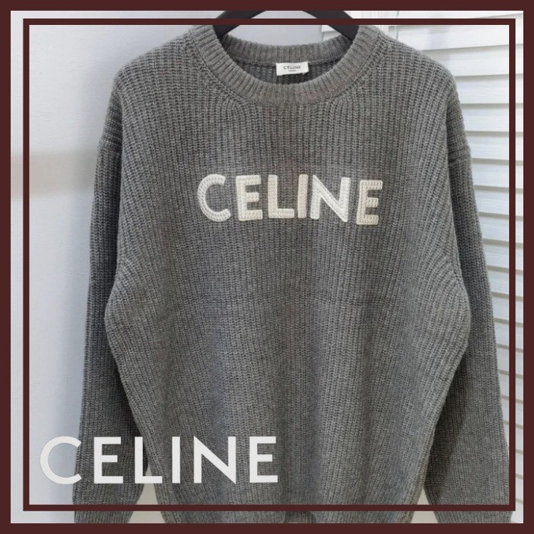 CELINE  |oversized celine sweater in ribbed wool