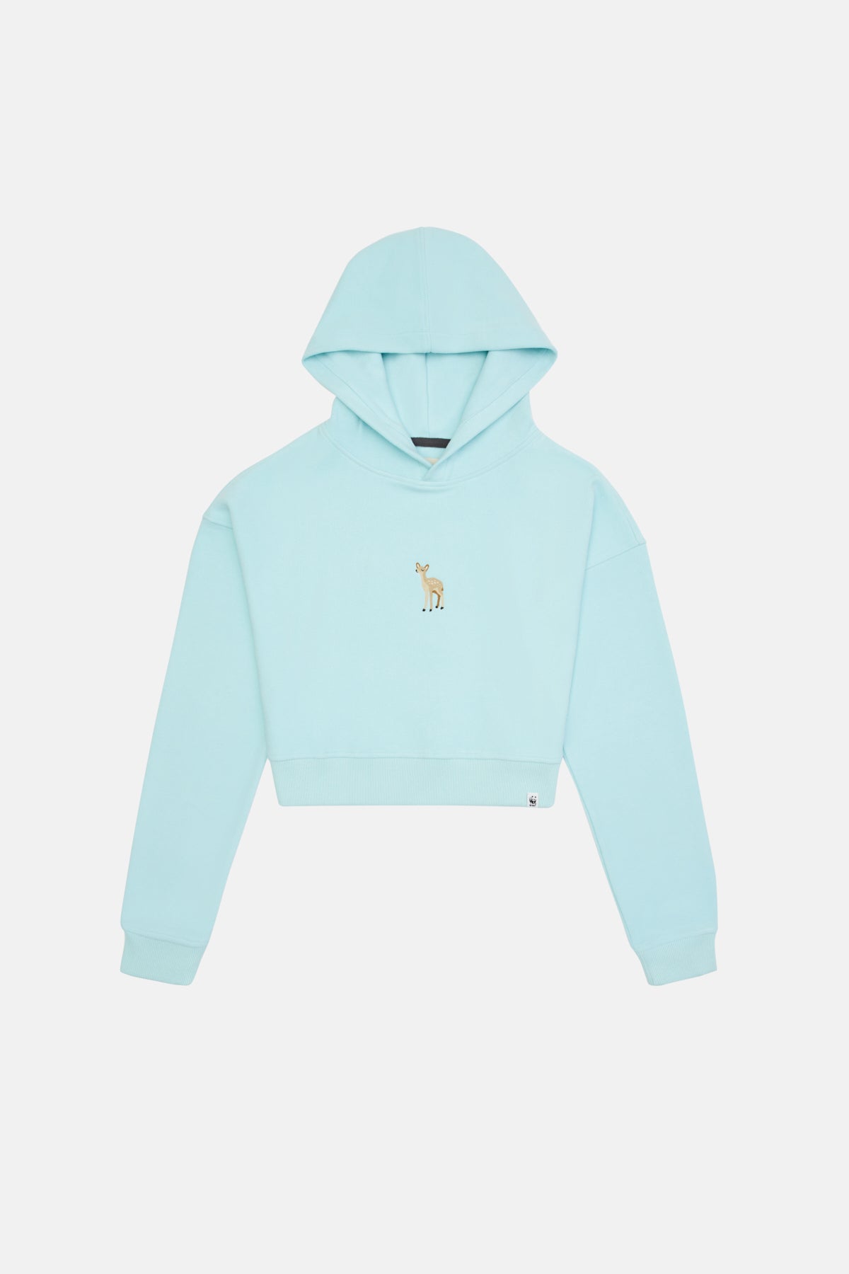 Ceylan Super Soft Crop Hoodie - Mint Mavi