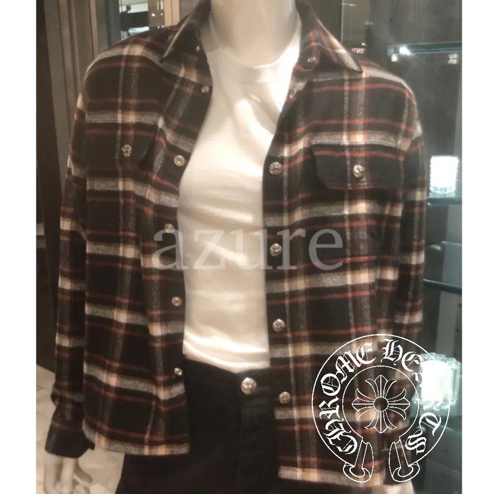 CHROME HEARTS  |Other Plaid Patterns Casual Style Street Style Long Sleeves