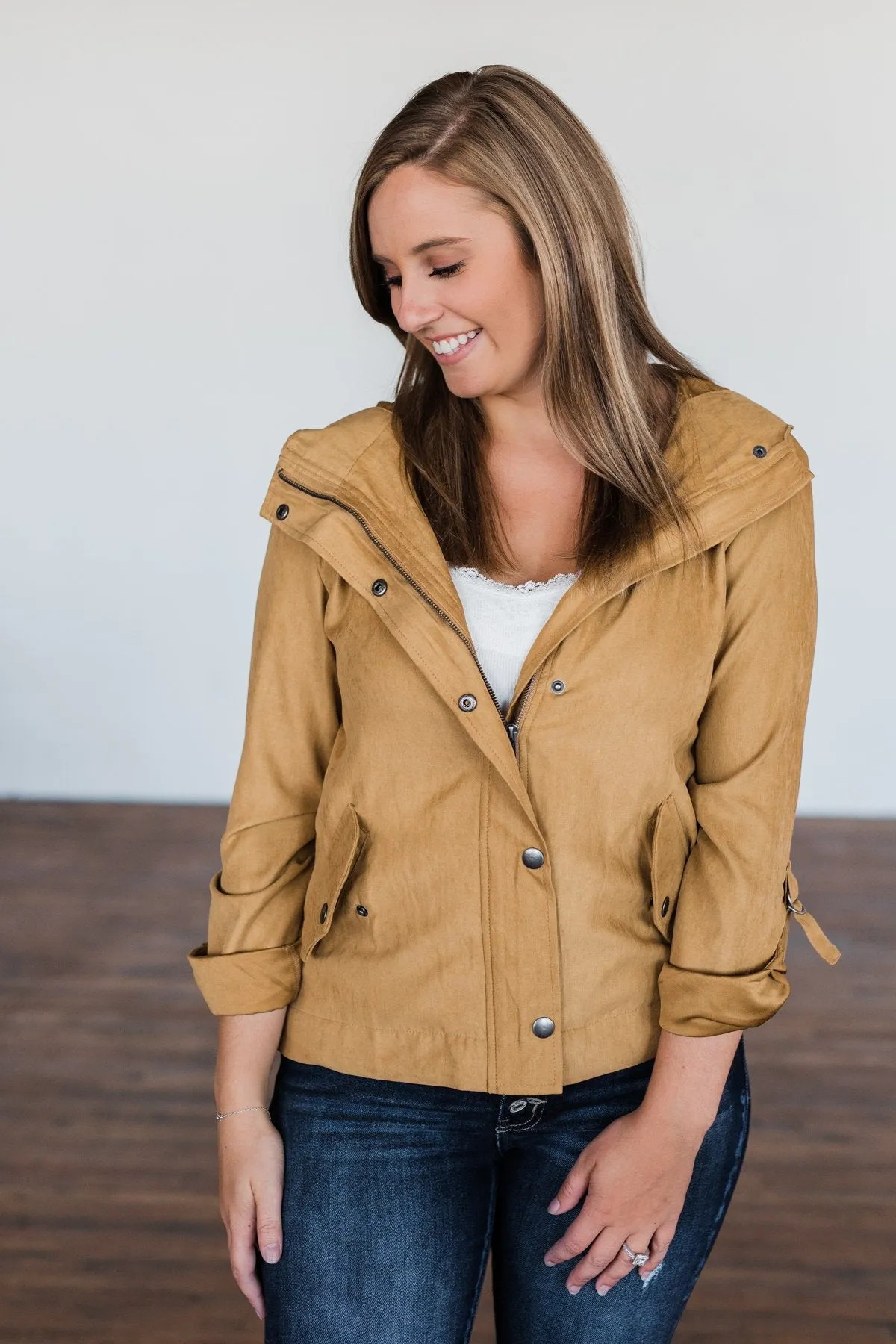 Comes To This Hooded Jacket- Camel