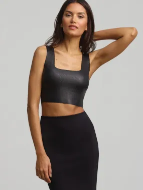 COMMANDO Faux Leather Crop Top