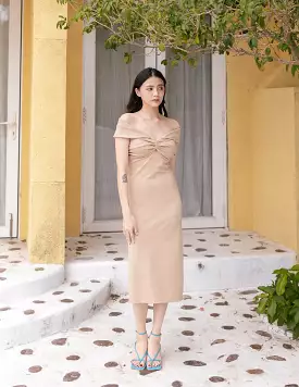 Courtney Dress in Beige