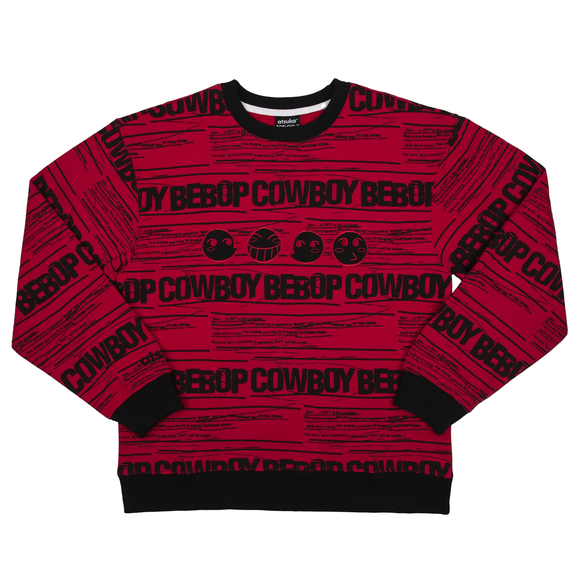 Cowboy Bebop Magenta Crew Neck Sweatshirt