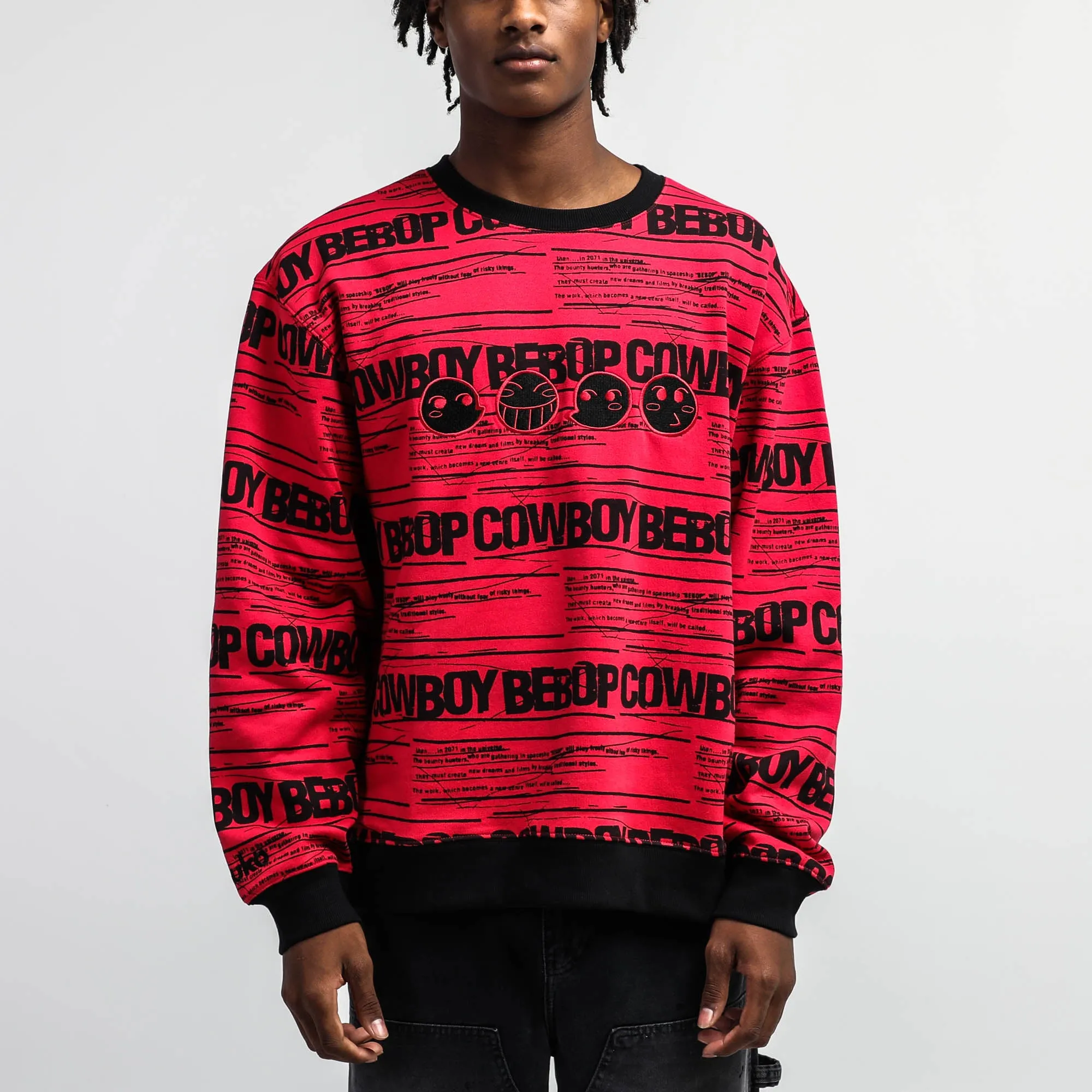 Cowboy Bebop Magenta Crew Neck Sweatshirt