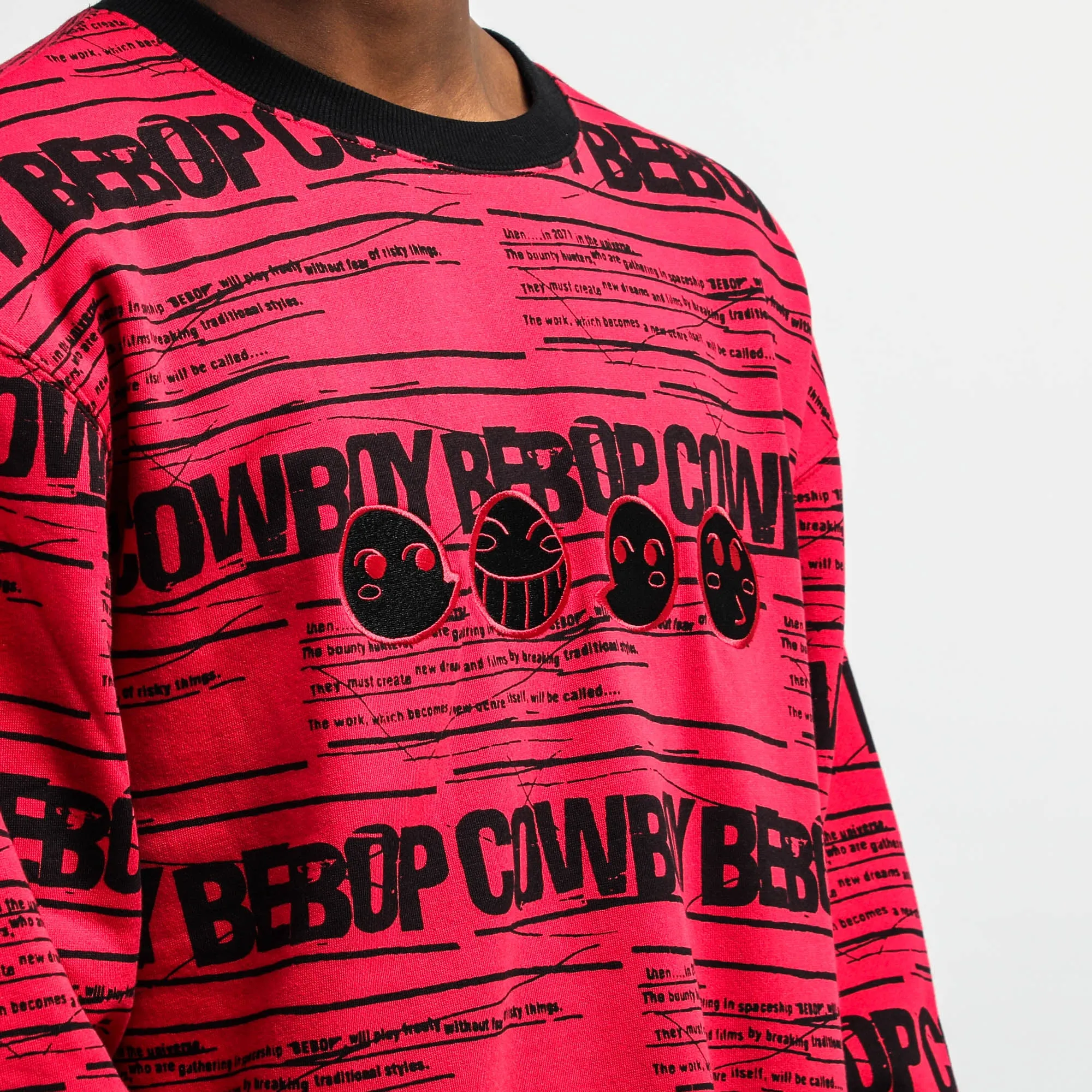 Cowboy Bebop Magenta Crew Neck Sweatshirt