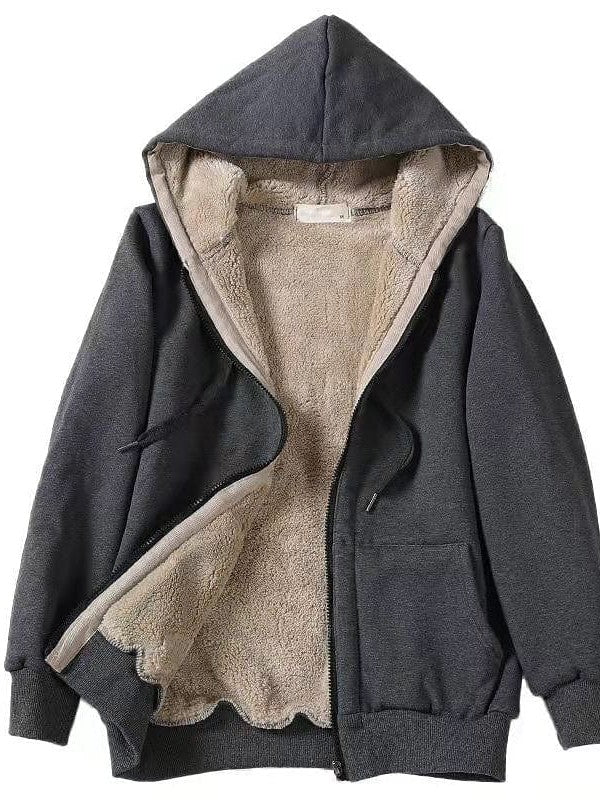 Cozy and Stylish Women's Zippered Hooded Winter Jacket