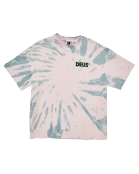 DEUS T-SHIRT FLAT FOOTED TIE DYE PALE LILAC