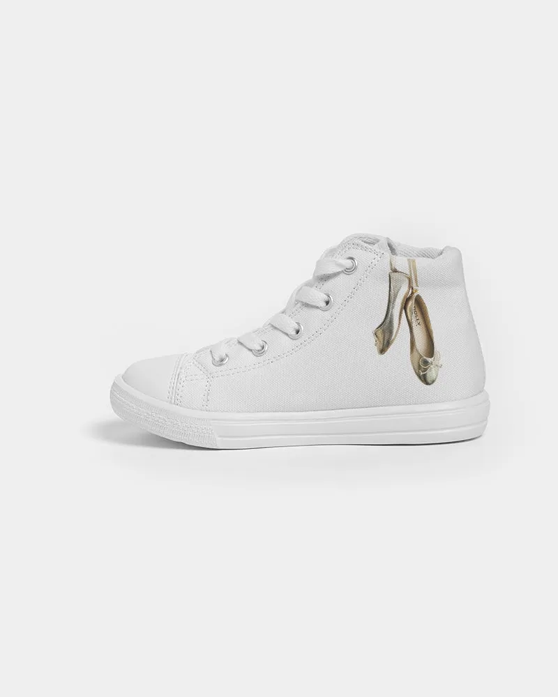 DOLLY GOLD BALLERINAS Kids Hightop Canvas Shoe