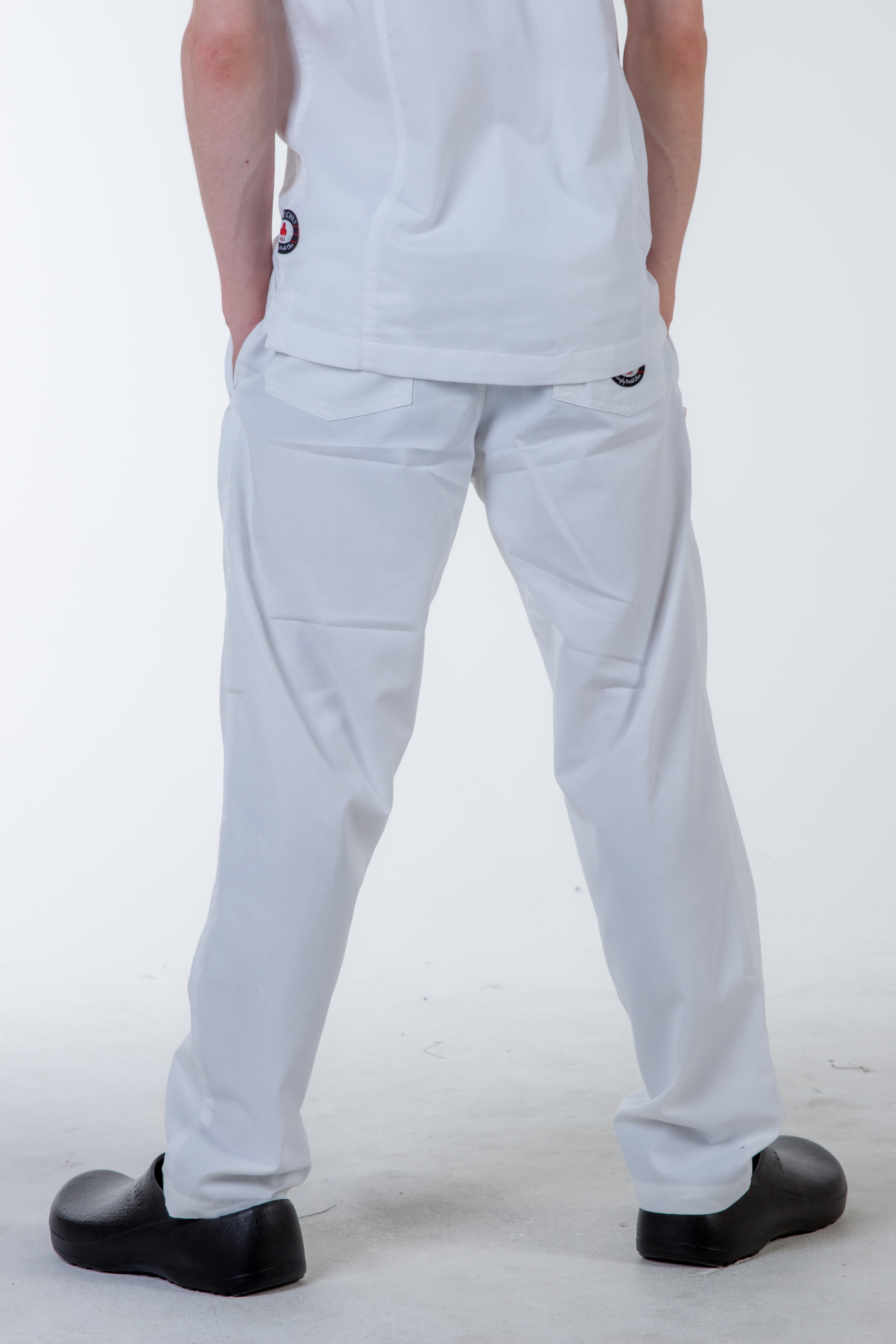 Drawstring Chef pants white color