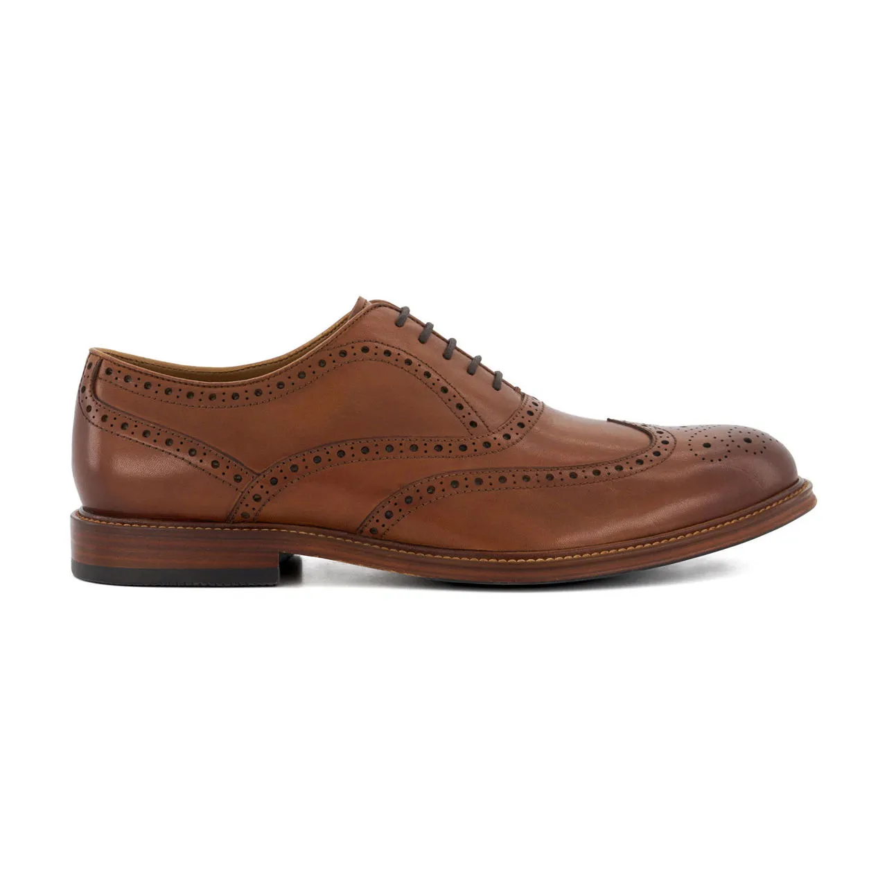 DUNE LONDON Solihull Wing-Tip Brogues - Red