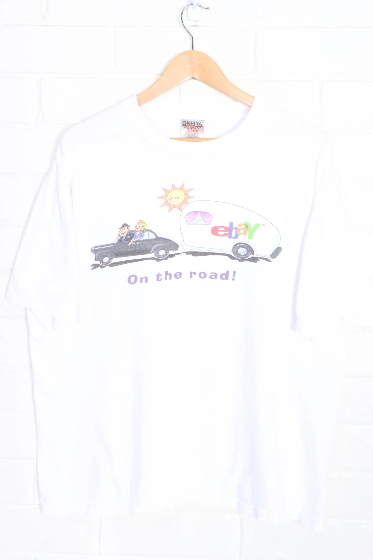 Ebay On The Road White Graphic T-Shirt (L-XL)