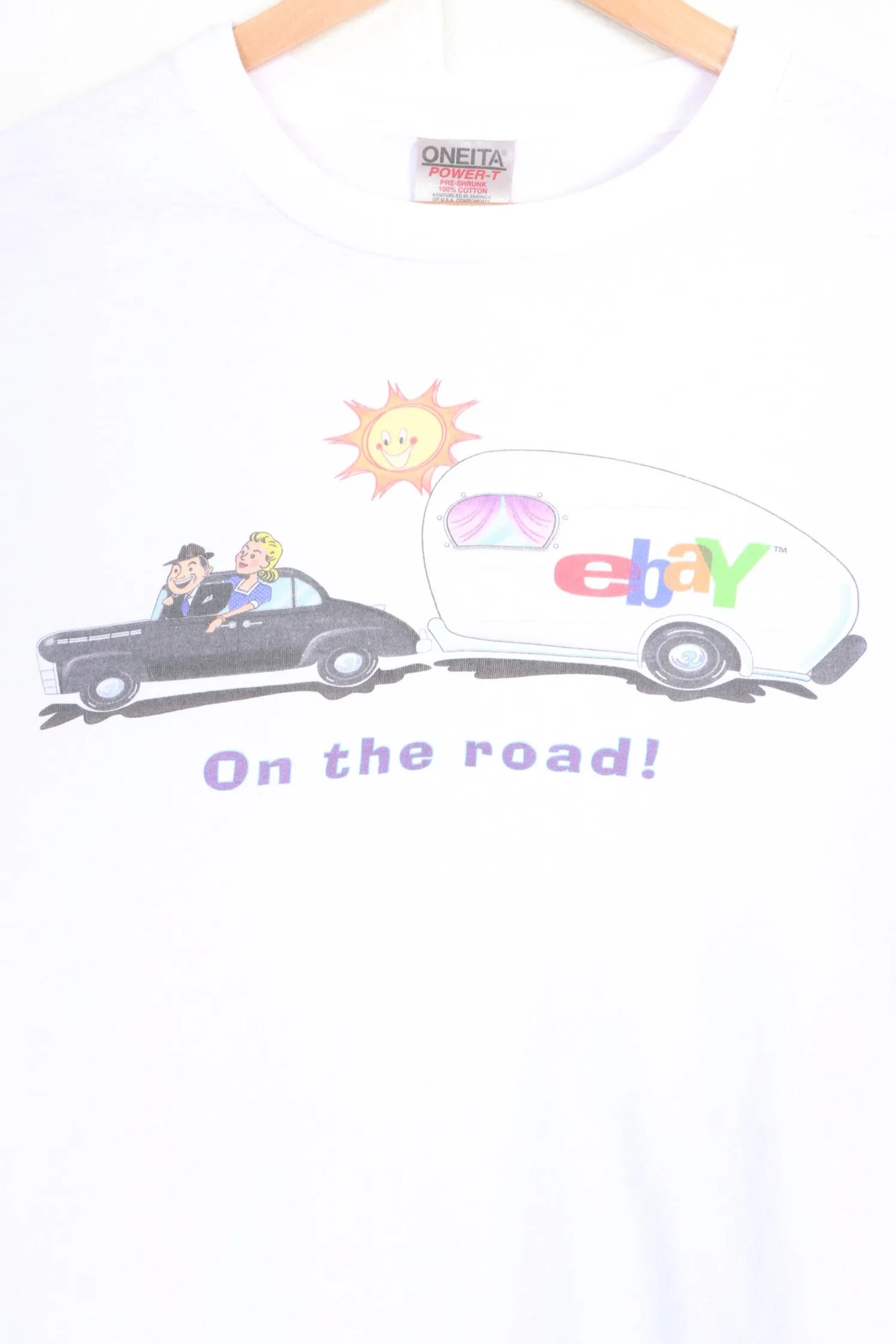 Ebay On The Road White Graphic T-Shirt (L-XL)