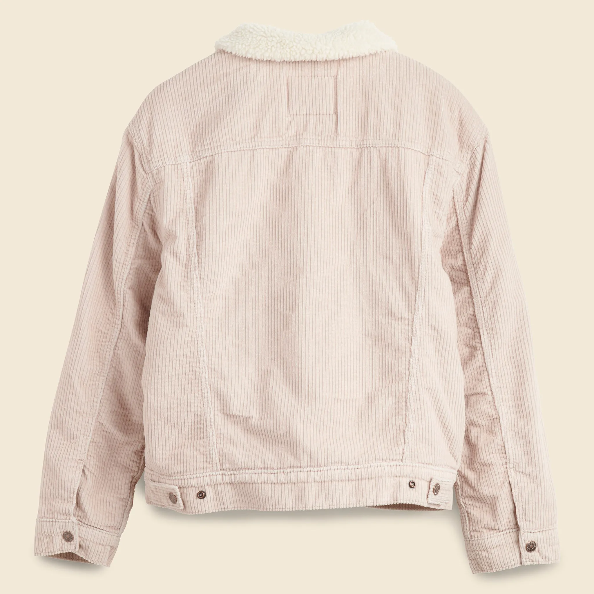 Ex-Boyfriend Sherpa Trucker Jacket - Pebble Cement