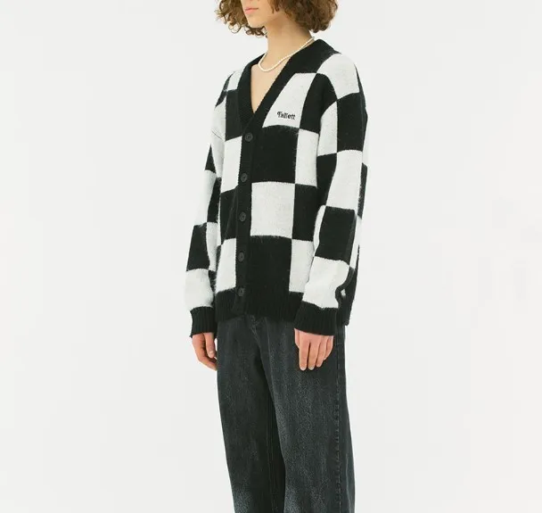 Fallett  |Other Plaid Patterns Unisex Wool Nylon Street Style