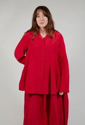 Flared Hem Tailored Jacket in Chili