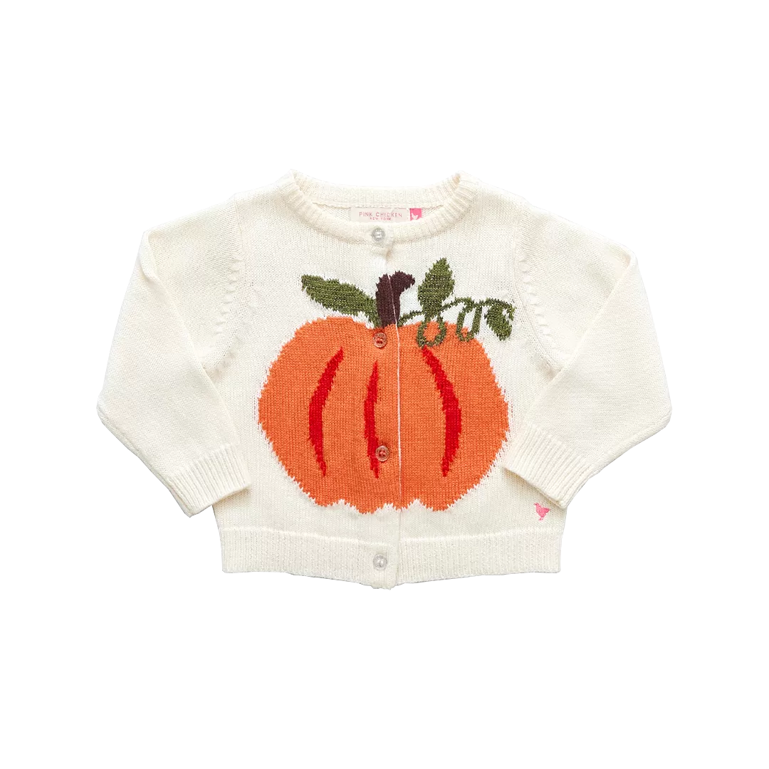 Girls Pia Pumpkin Sweater / Cream