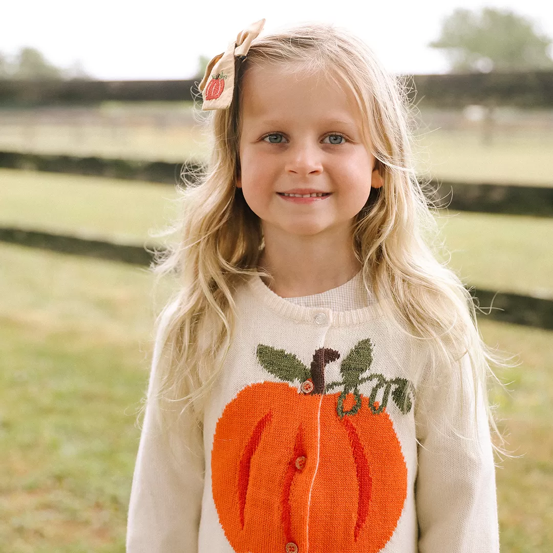 Girls Pia Pumpkin Sweater / Cream