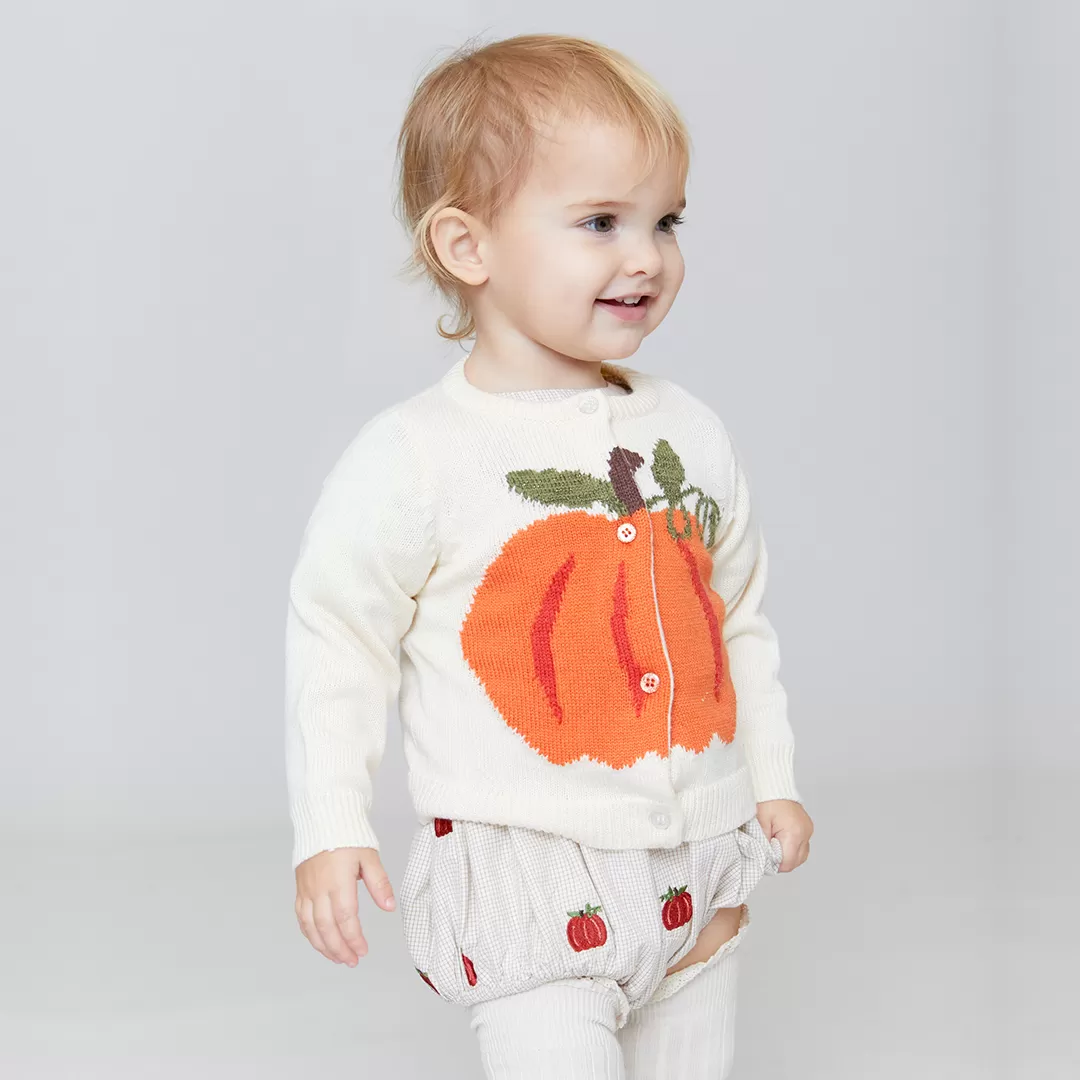 Girls Pia Pumpkin Sweater / Cream