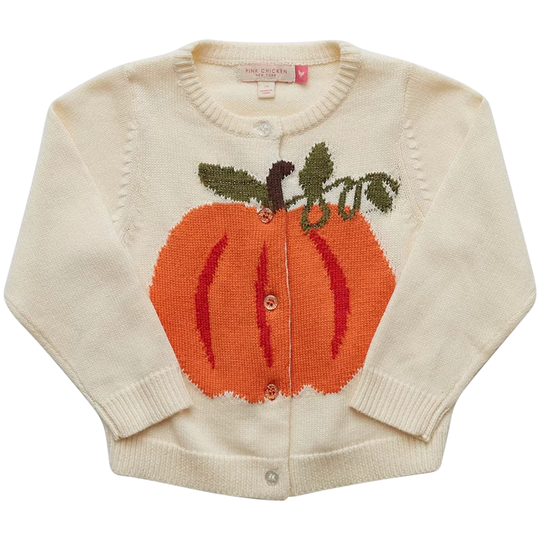 Girls Pia Pumpkin Sweater / Cream