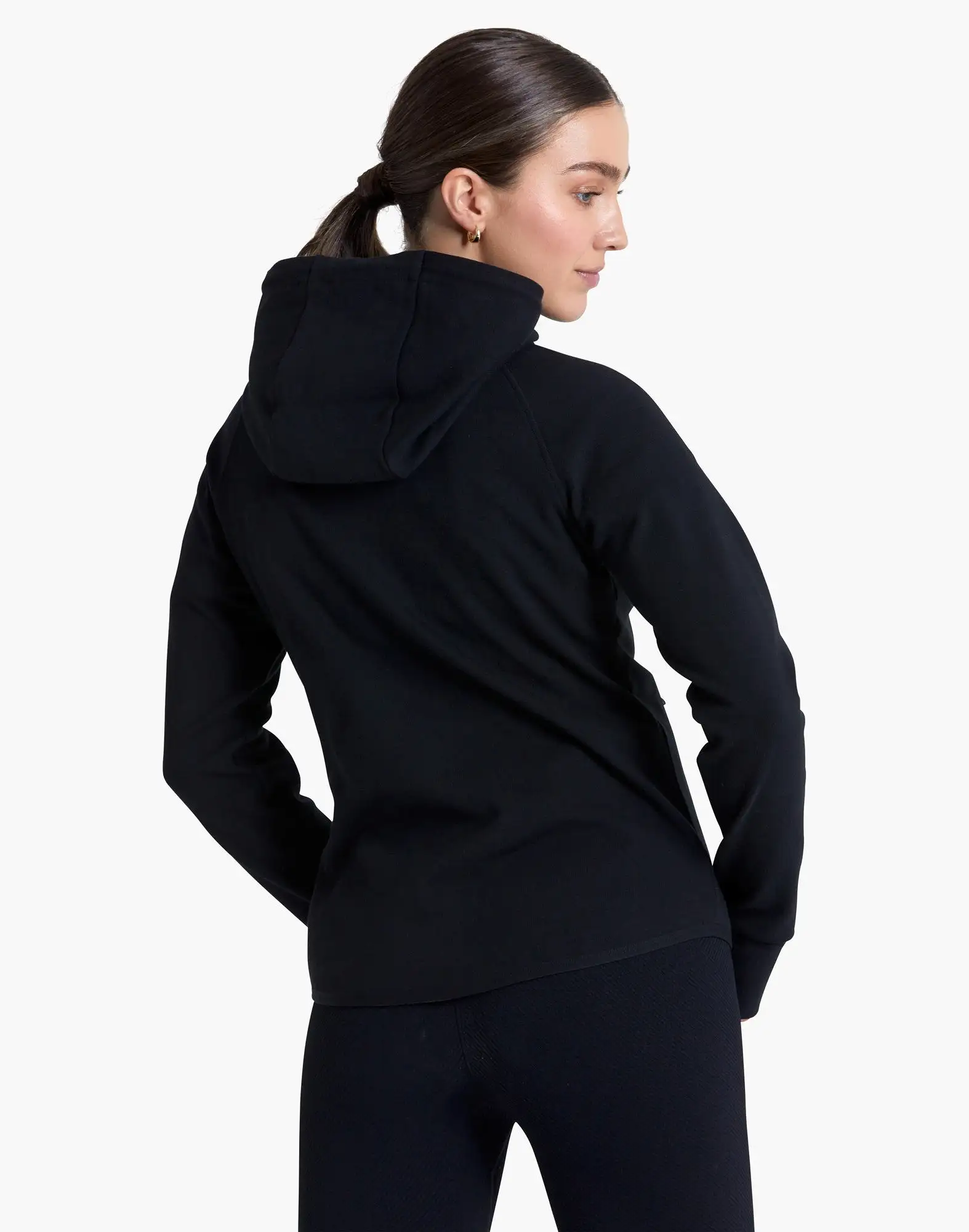 Gym+Coffee Essential Zip Hoodie (Womens) - Black