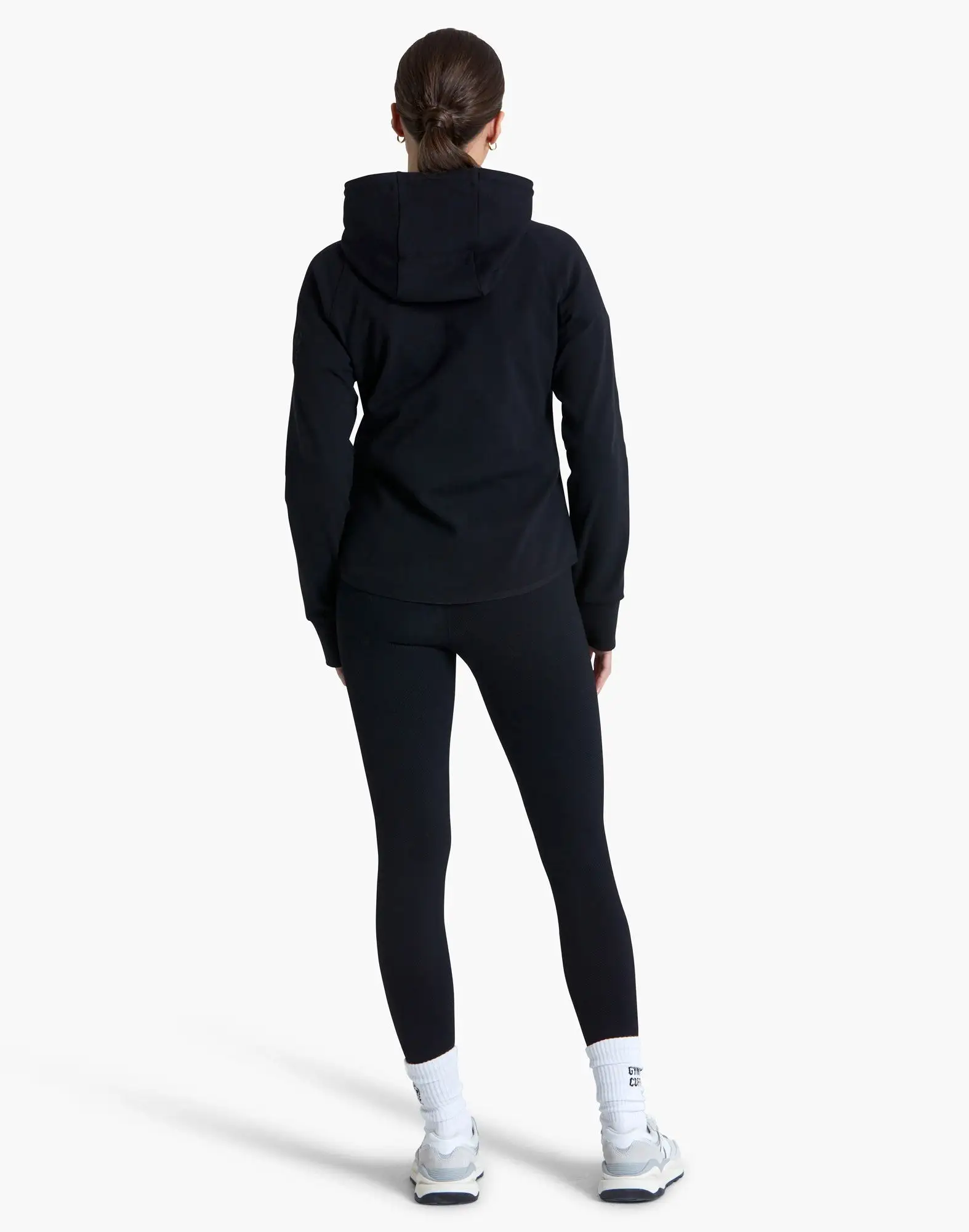 Gym+Coffee Essential Zip Hoodie (Womens) - Black