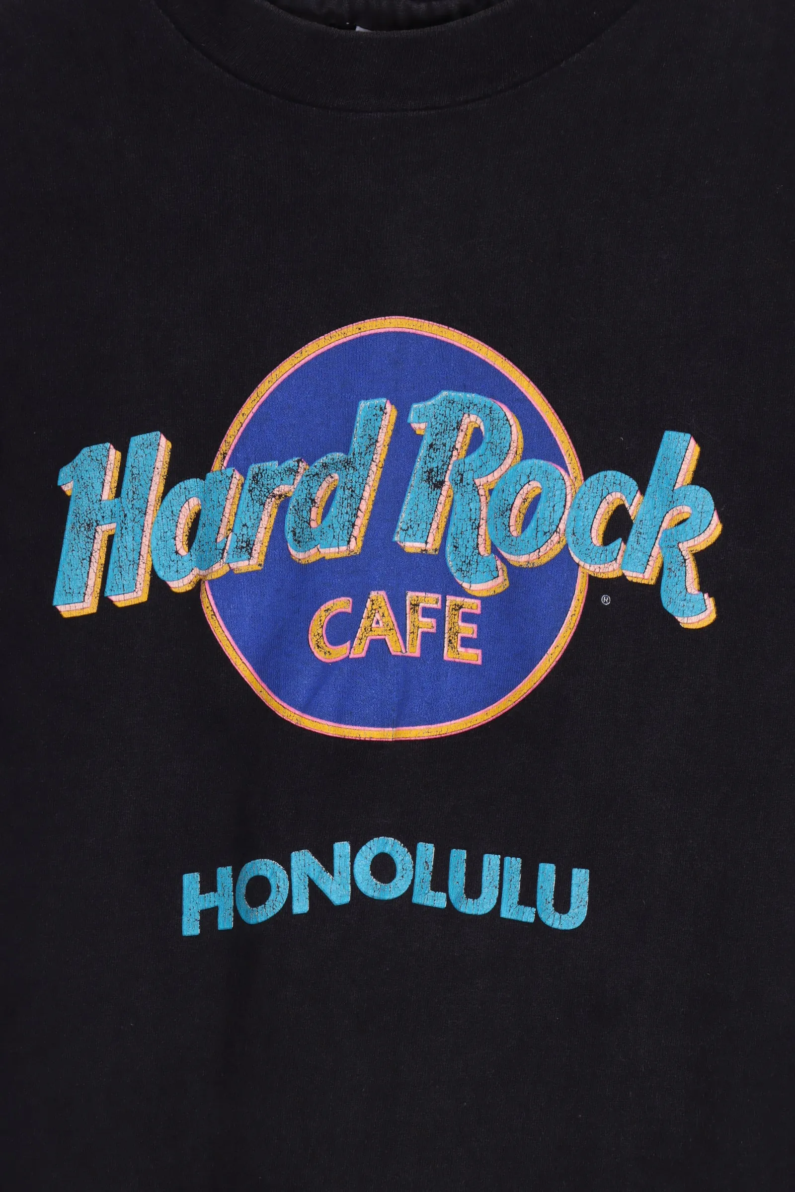 HARD ROCK CAFE HONOLULU COLOURFUL USA MADE DESTINATION TEE (S-