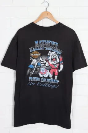 HARLEY DAVIDSON Go Bulldogs Front Back T-Shirt (L)