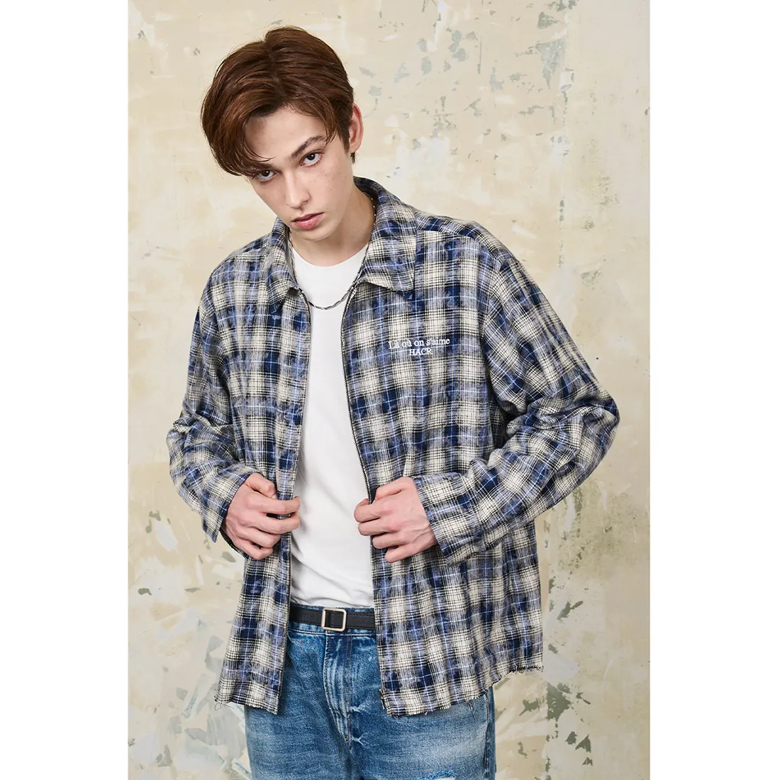 HARSH AND CRUEL  |Other Plaid Patterns Unisex Street Style Long Sleeves Cotton