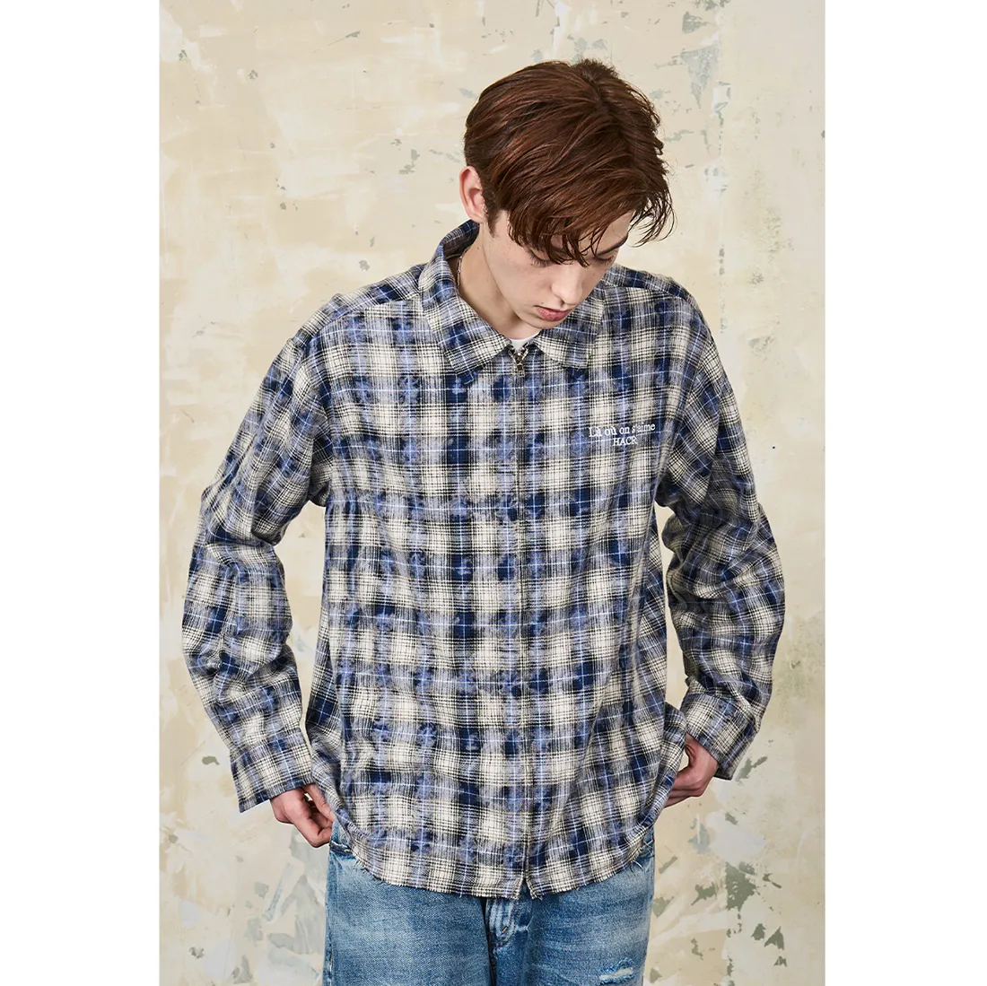 HARSH AND CRUEL  |Other Plaid Patterns Unisex Street Style Long Sleeves Cotton