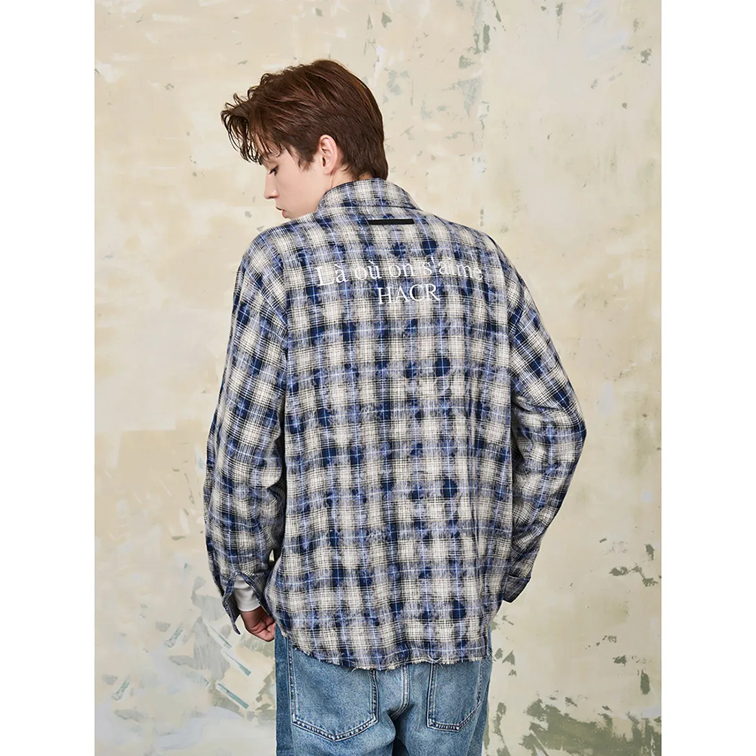 HARSH AND CRUEL  |Other Plaid Patterns Unisex Street Style Long Sleeves Cotton