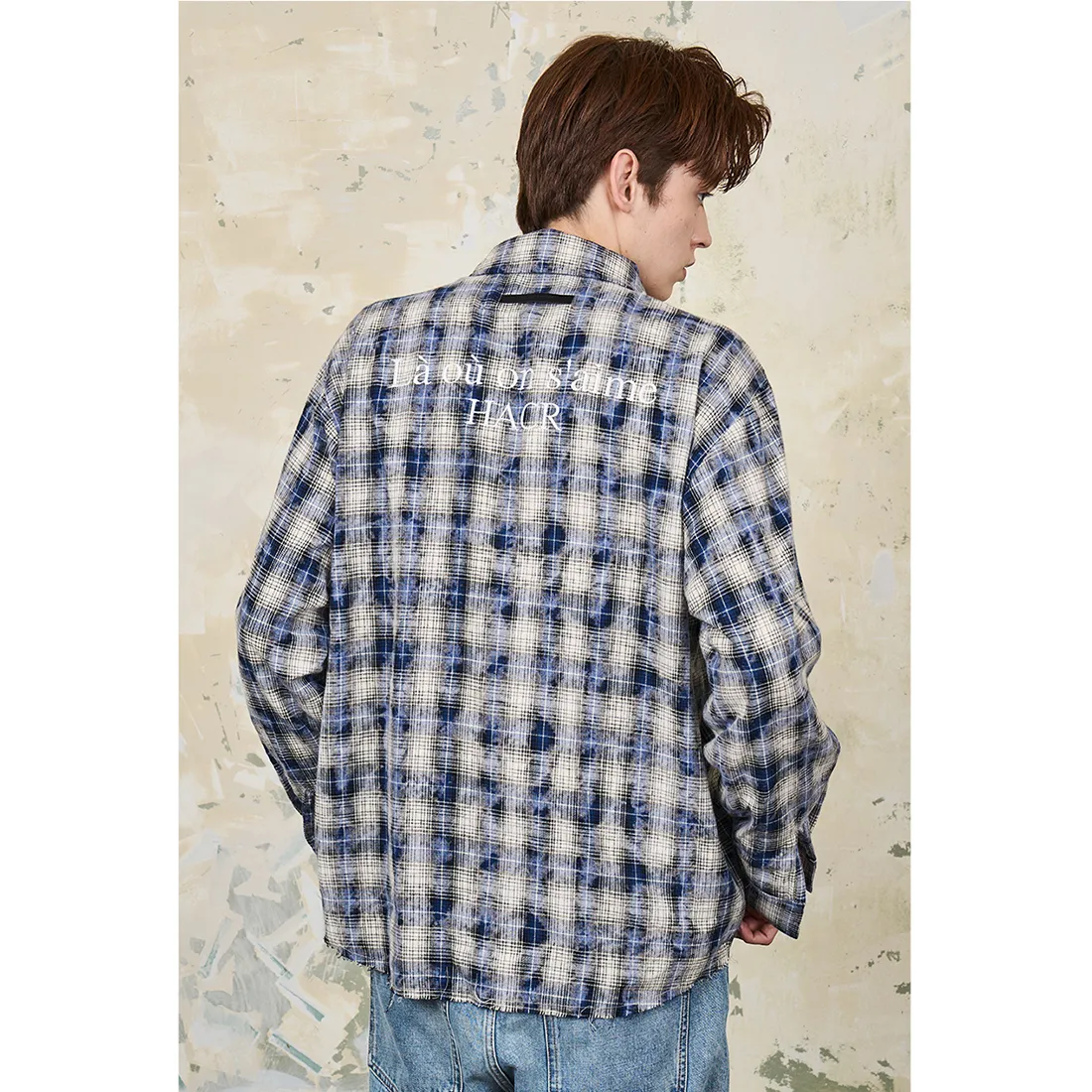 HARSH AND CRUEL  |Other Plaid Patterns Unisex Street Style Long Sleeves Cotton