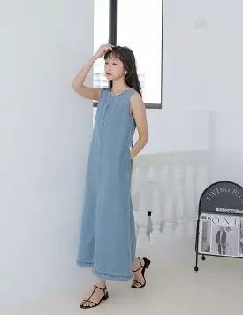 Janet Denim Dress in Light Wash