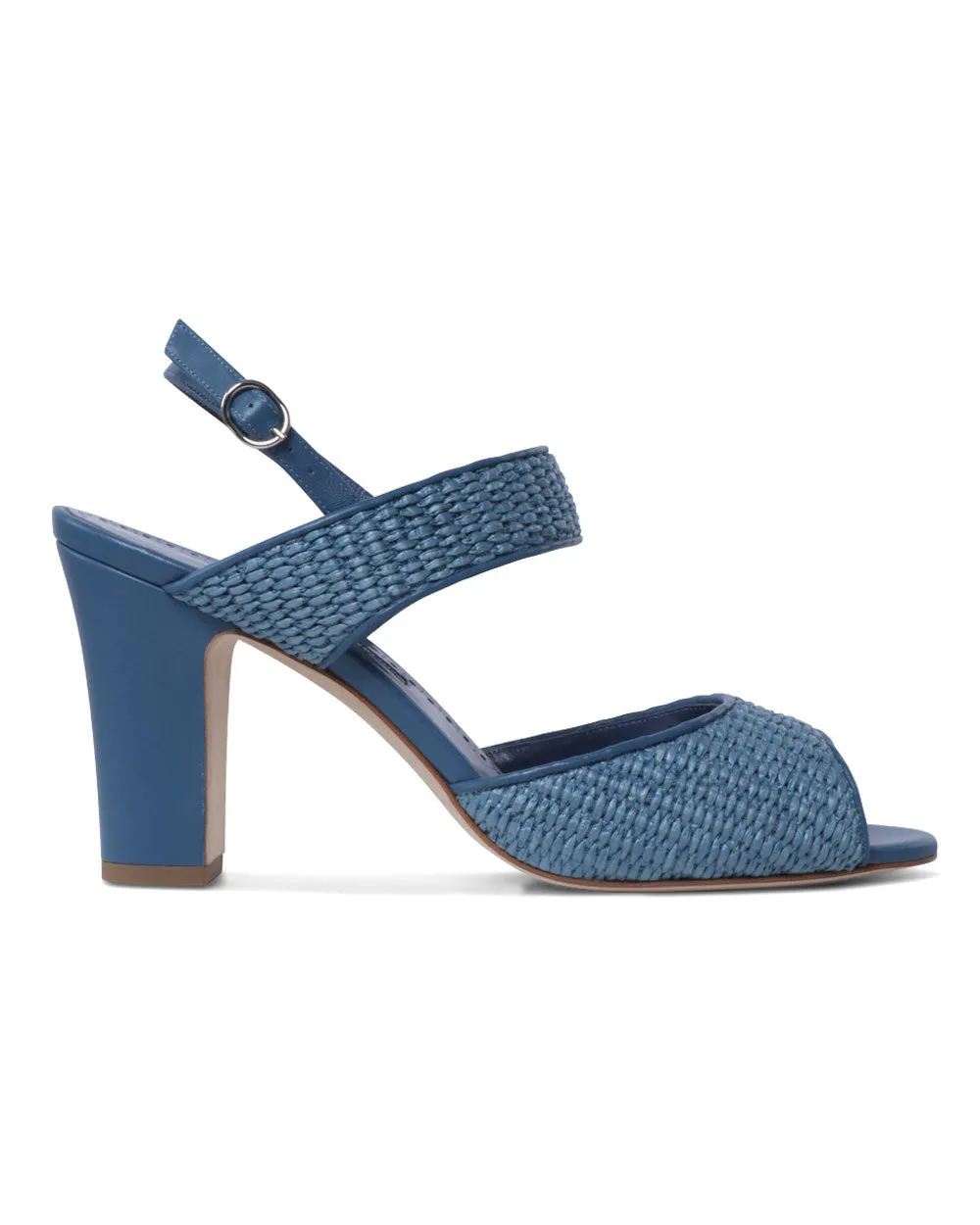 Khiko Raffia 90 Sandal in Dark Blue