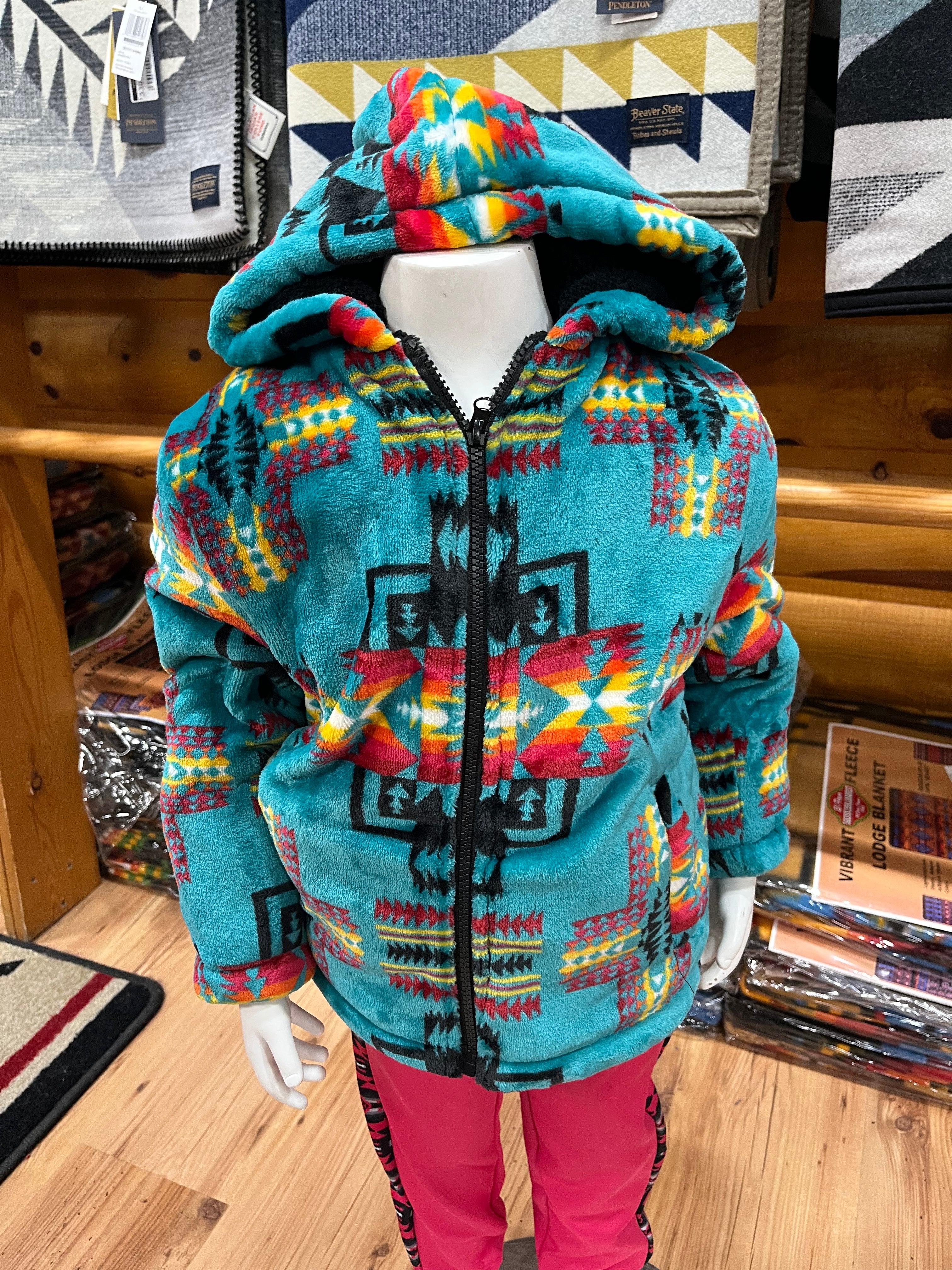 Kids Hooded Sherpa Jackets