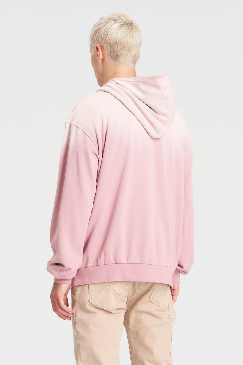 Kuwalla Tee Sun Faded Snap Hoodie in Ashrose