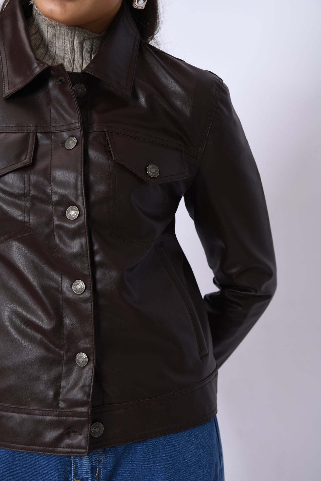 LEATHER EFFECT JACKET