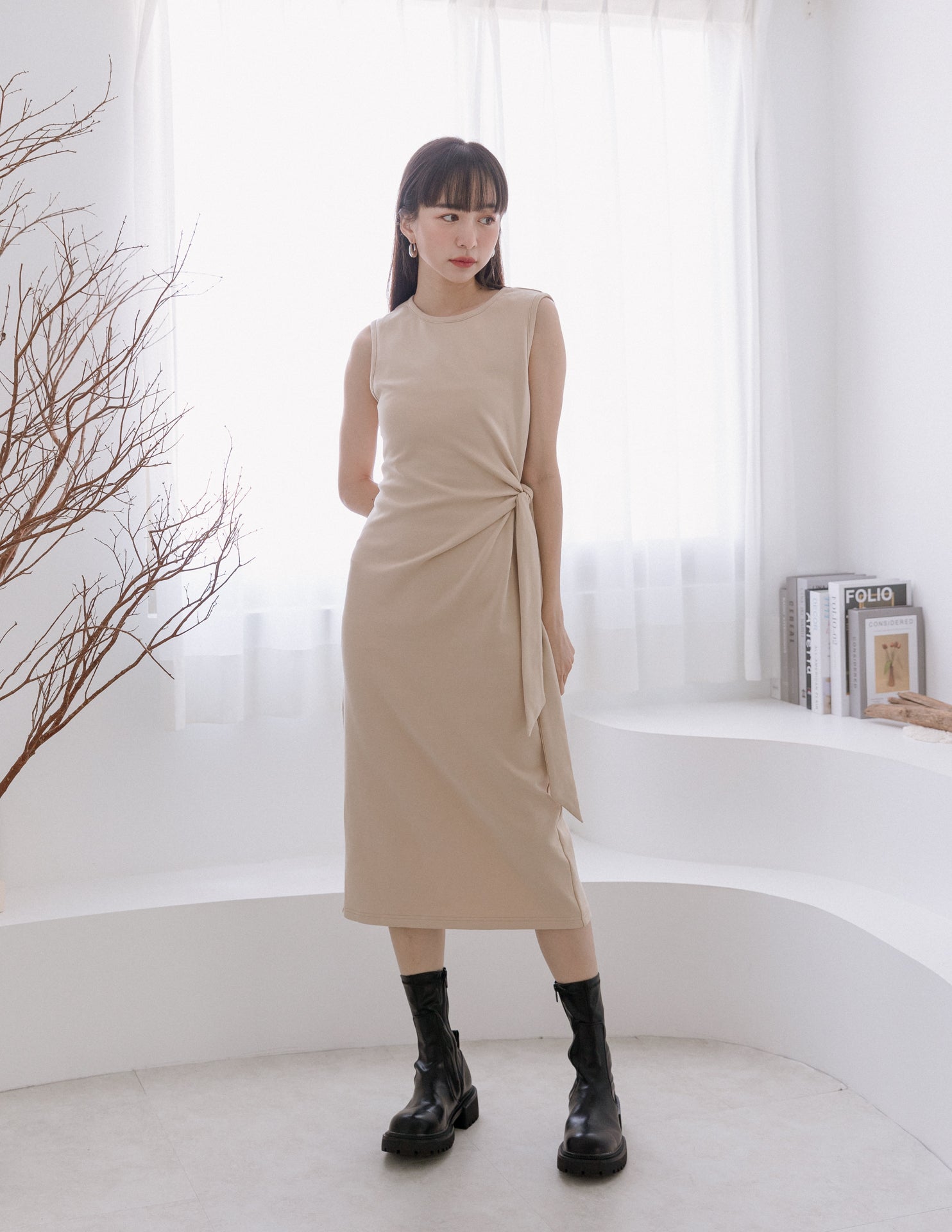 Leona Dress in Sand