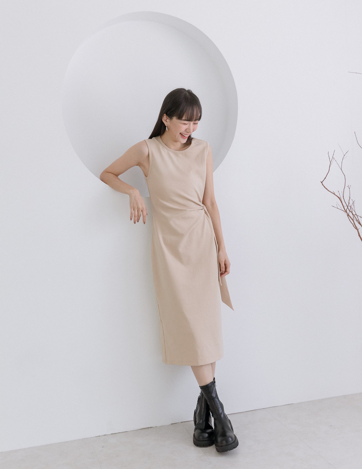 Leona Dress in Sand