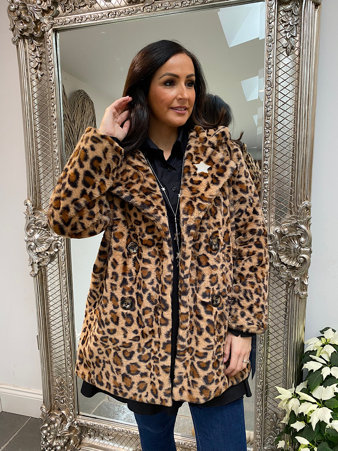 Leopard Faux Fur Coat Erin