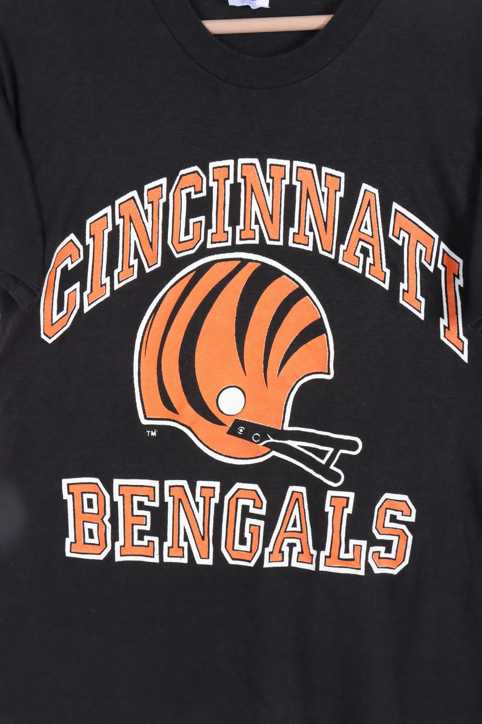 LOGO 7 Cincinnati Bengals NFL Football Thin Tee USA Made (S)