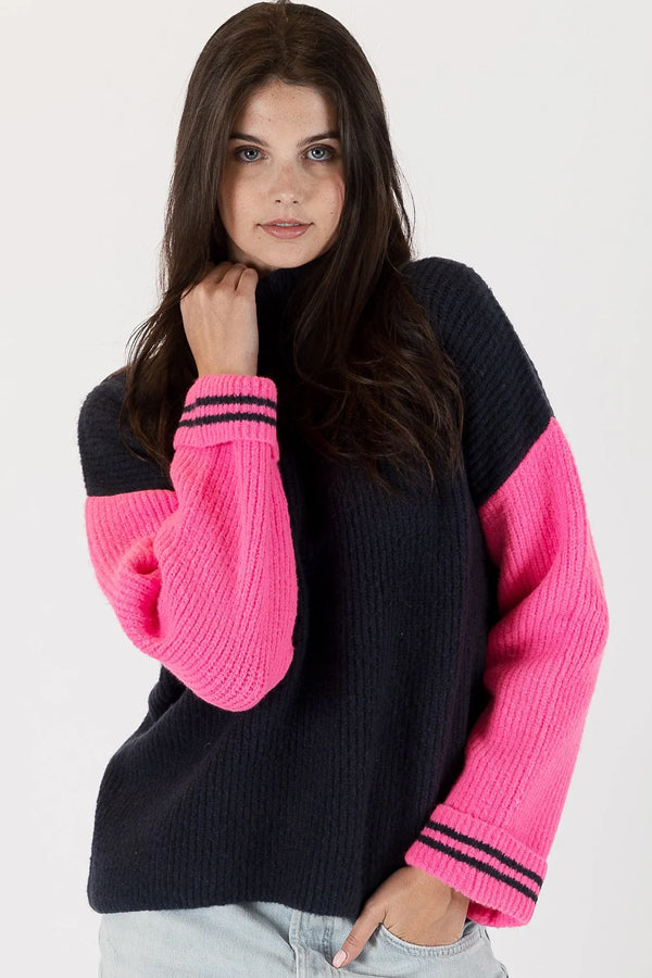 Lyla & Luxe Celia Mock Neck Sweater