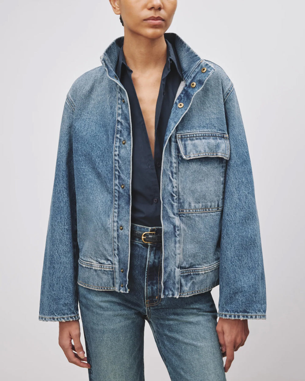 Marilou Denim Jacket in Ocean Wash