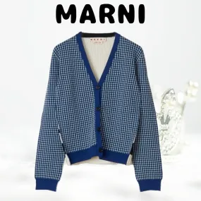 MARNI  |Other Plaid Patterns Casual Style Wool Street Style