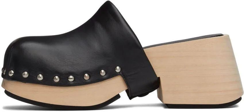 Marsèll Black Bottone Clogs