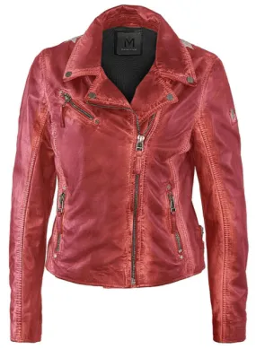 Mauritius Womens Christy Leather Red Jacket