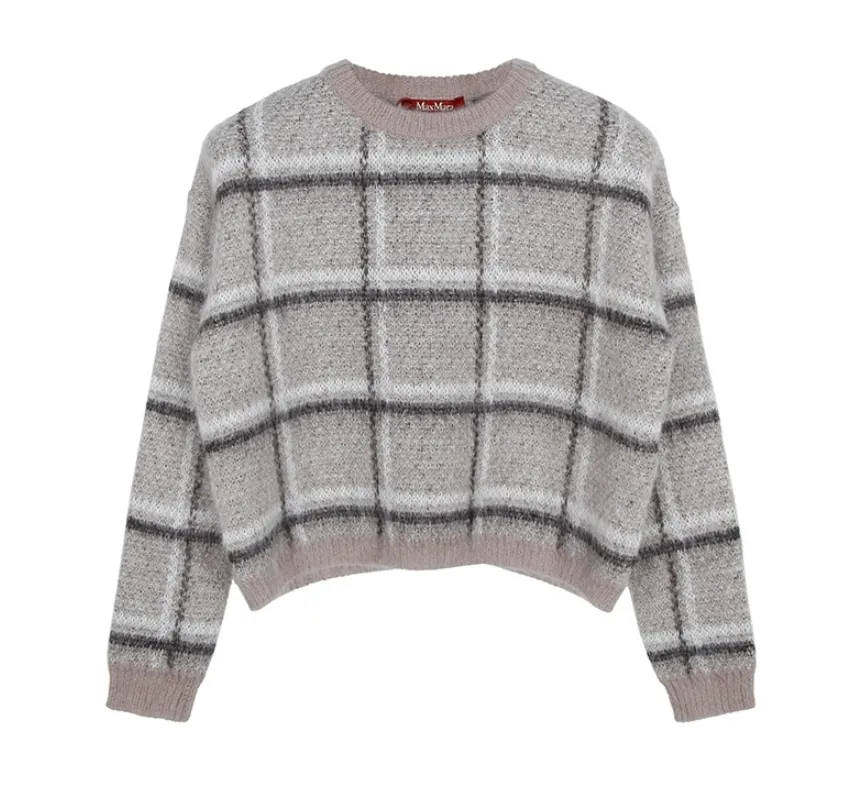 Max Mara Studio  |Other Plaid Patterns Casual Style Wool Blended Fabrics