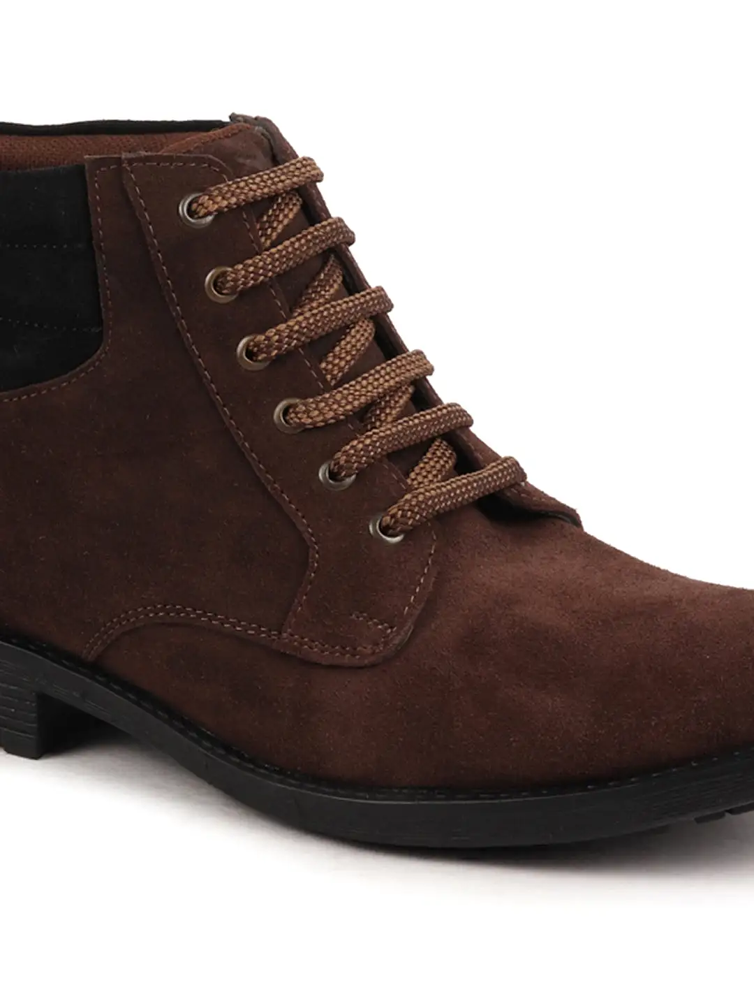 Men Brown Suede Leather Chukka High Ankle Boot For Biking|Hiking|Trekking