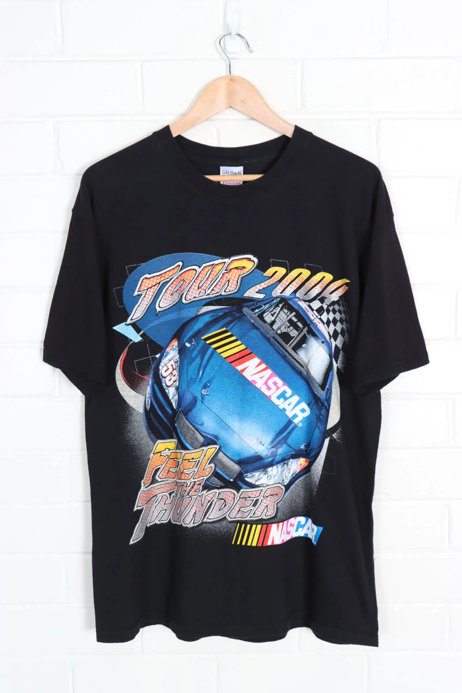 NASCAR 'Feel the Thunder' Metallic Details Tour Dates & Schedule Tee (L)