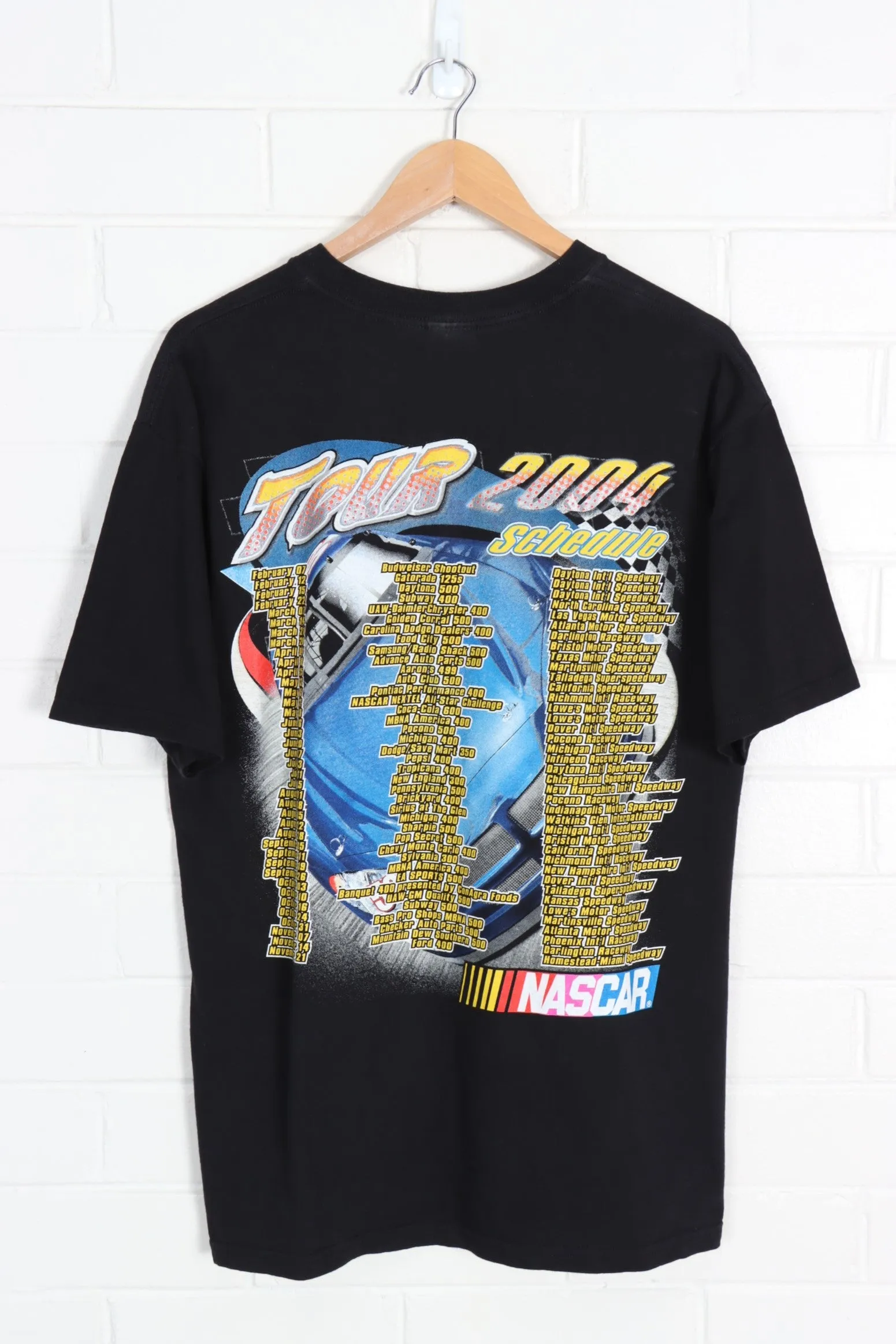 NASCAR 'Feel the Thunder' Metallic Details Tour Dates & Schedule Tee (L)